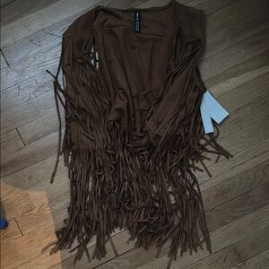 Cowgirl Brown Fringe Vest
